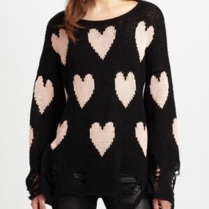 Wildfox NWOT Wildfox Couture Lennon Sweater Sz Medium Black